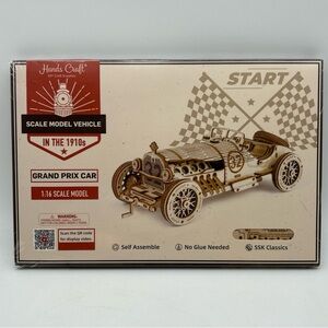 Hands Craft DIY Wooden Car Model 1910 Grand Prix ~ Wooden Car Puzzle *SEALED*